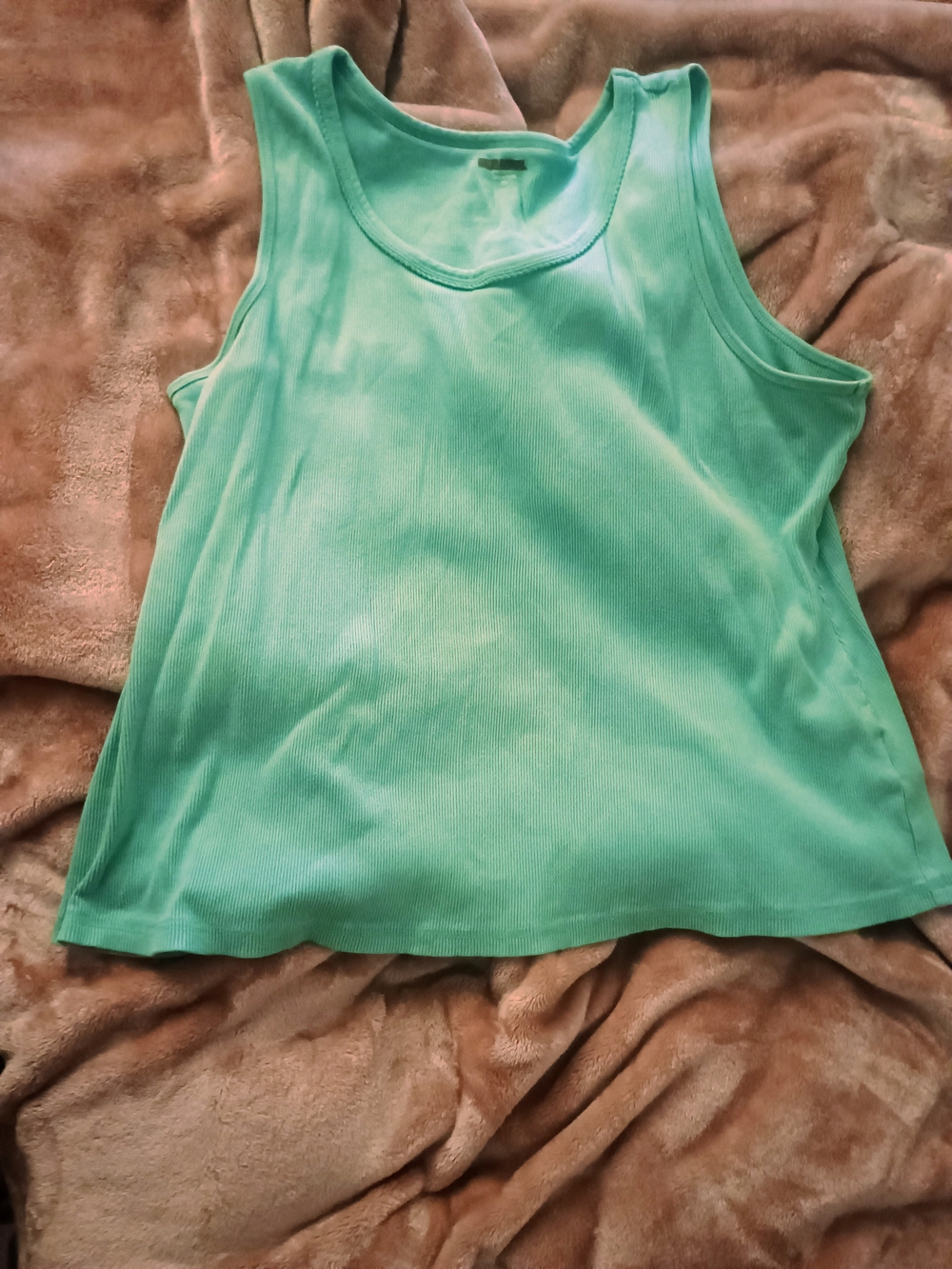 & Other Stories Mint Green Ribbed Tank Top